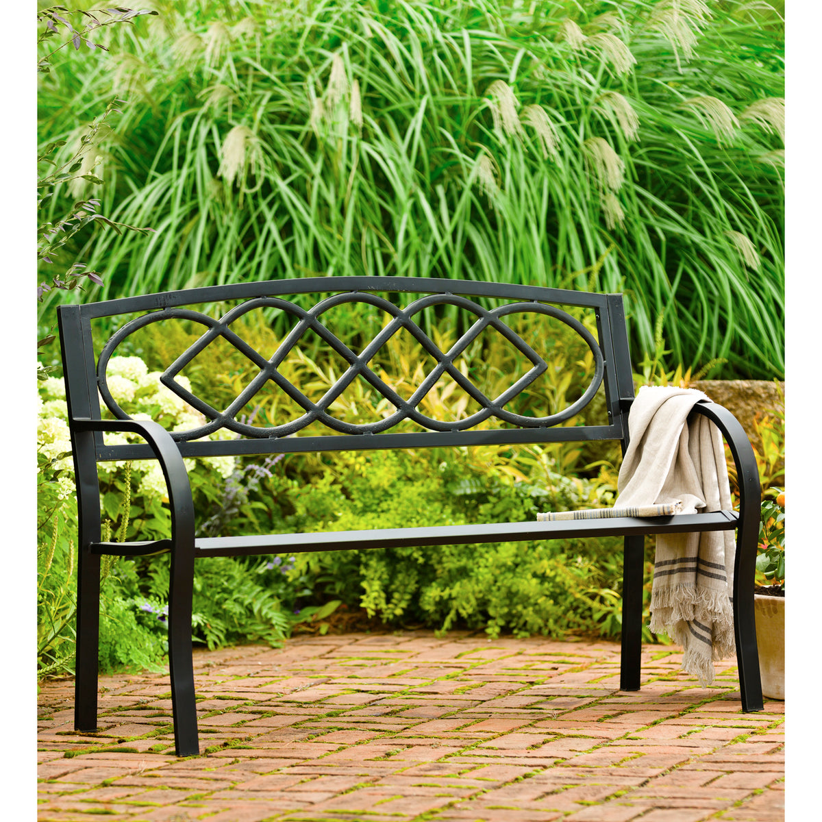 Celtic Knot Metal Garden Bench