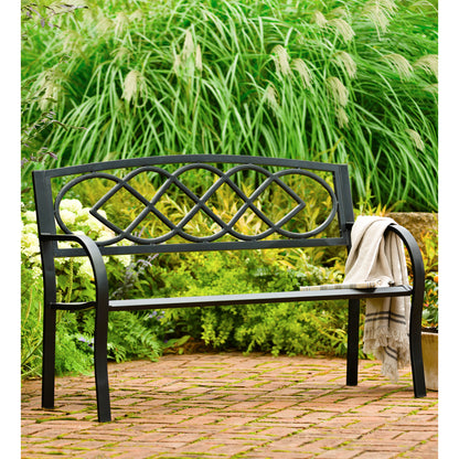 Celtic Knot Metal Garden Bench