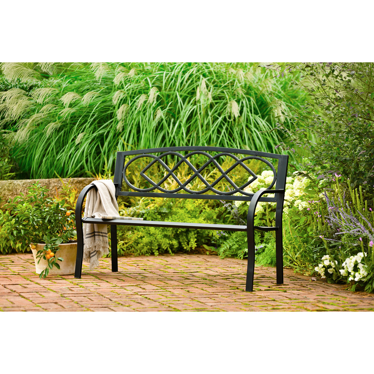Celtic Knot Metal Garden Bench