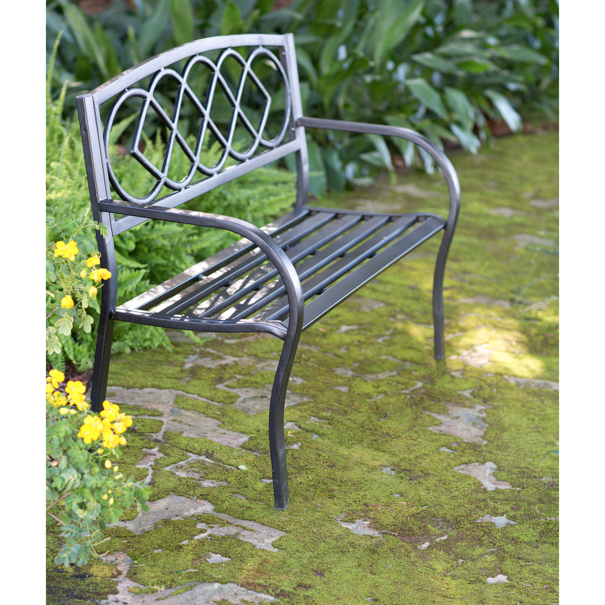 Celtic Knot Metal Garden Bench
