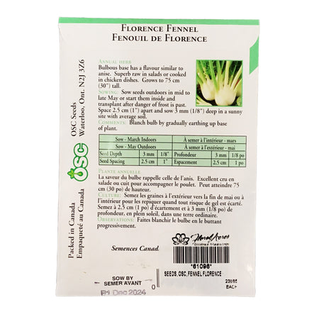 Fennel - Florence Seeds, OSC