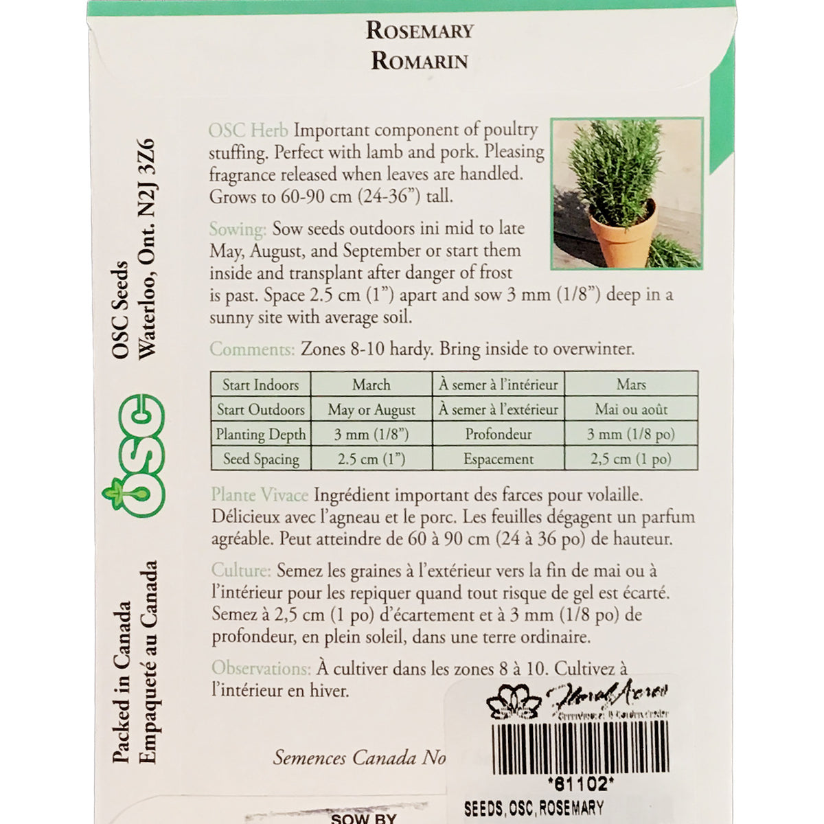 Rosemary Seeds, OSC