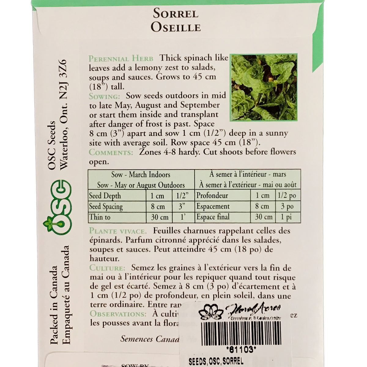 Sorrel Seeds, OSC