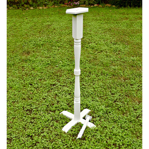 Pedestal Post for Birdhouse/Feeder, White