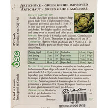 Load image into Gallery viewer, Artichoke - Green Globe Improved Seeds, OSC
