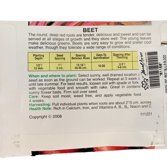 Beetroot - Bull's Blood Seeds, OSC
