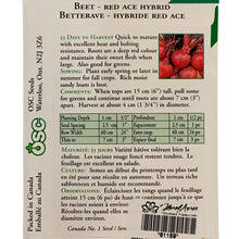 Load image into Gallery viewer, Beetroot - Red Ace Seeds, OSC
