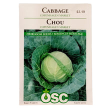 Load image into Gallery viewer, Cabbage - Copenhagen Market Seeds, OSC
