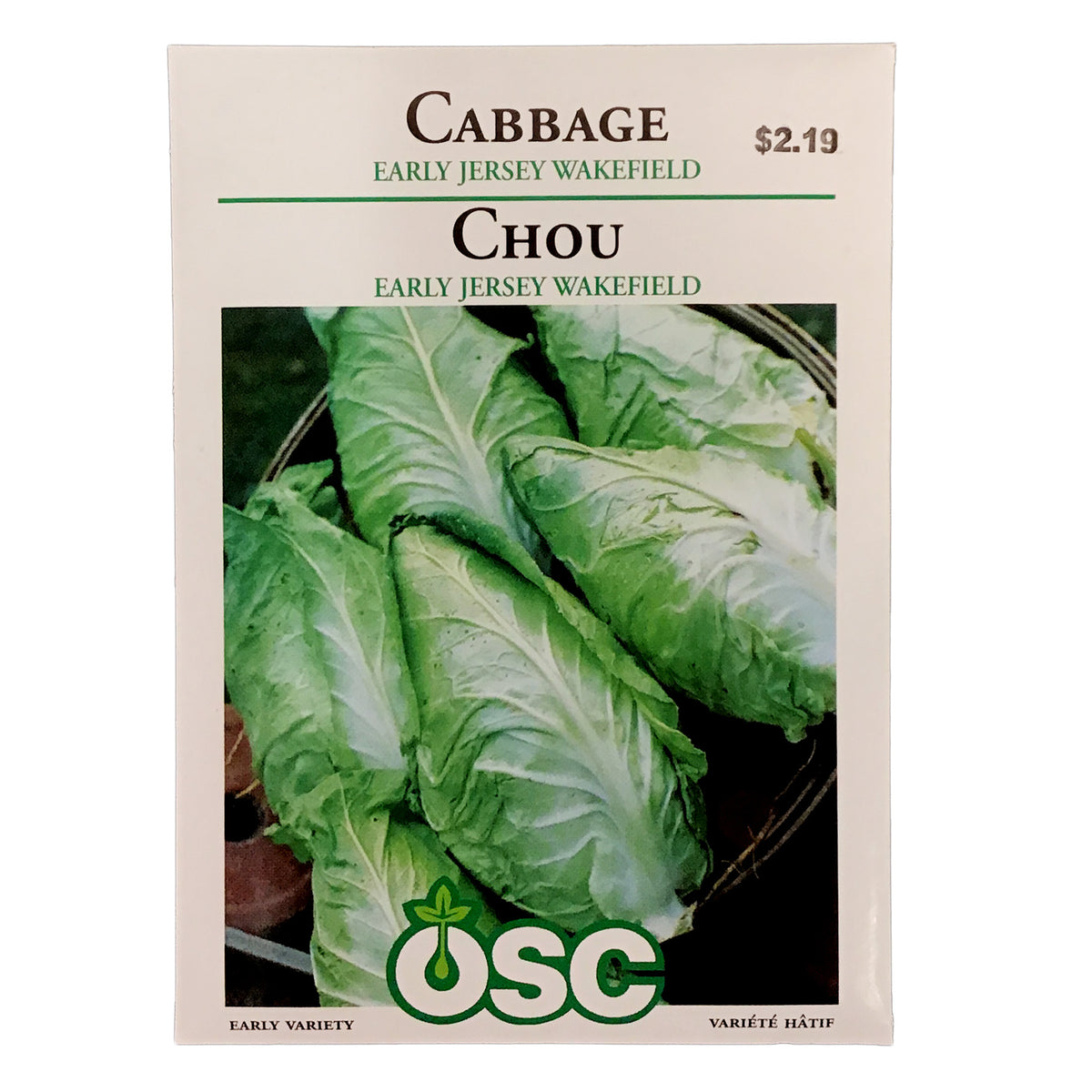 Cabbage - Early Jersey Wakefield Seeds, OSC