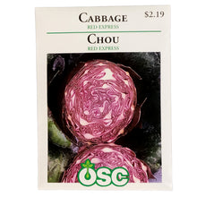 Load image into Gallery viewer, Cabbage - Red Express Seeds, OSC
