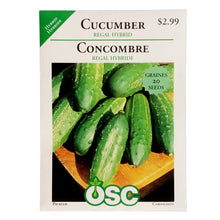 Load image into Gallery viewer, Cucumber - Regal Hybrid Seeds, OSC
