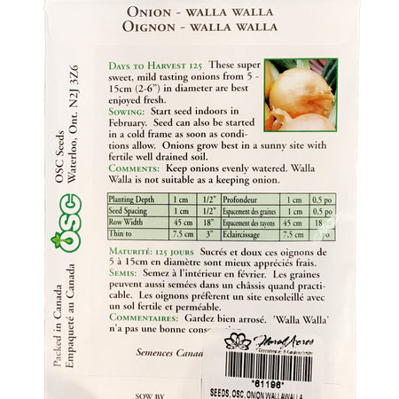 Onion - Walla Walla Seeds, OSC