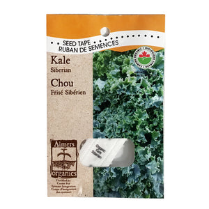 Kale - Siberian Seed Tape, Aimers Organic