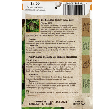 Greens - Mesclun French Seed Tape, Aimers Organic