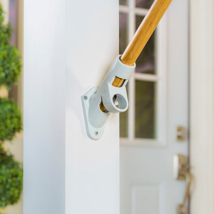Cast Iron 2-Position Flag Bracket, White