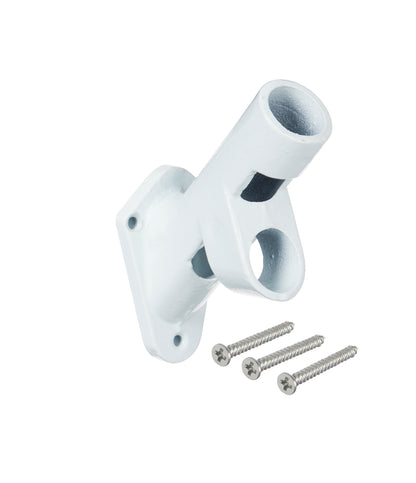 Aluminum 2-Position Flag Bracket, White