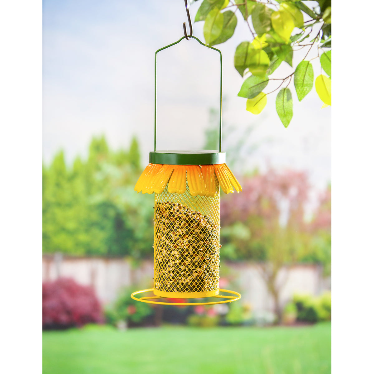 Sunflower Mesh Metal Tube Bird Feeder