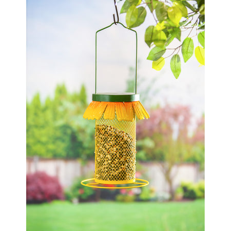 Sunflower Mesh Metal Tube Bird Feeder