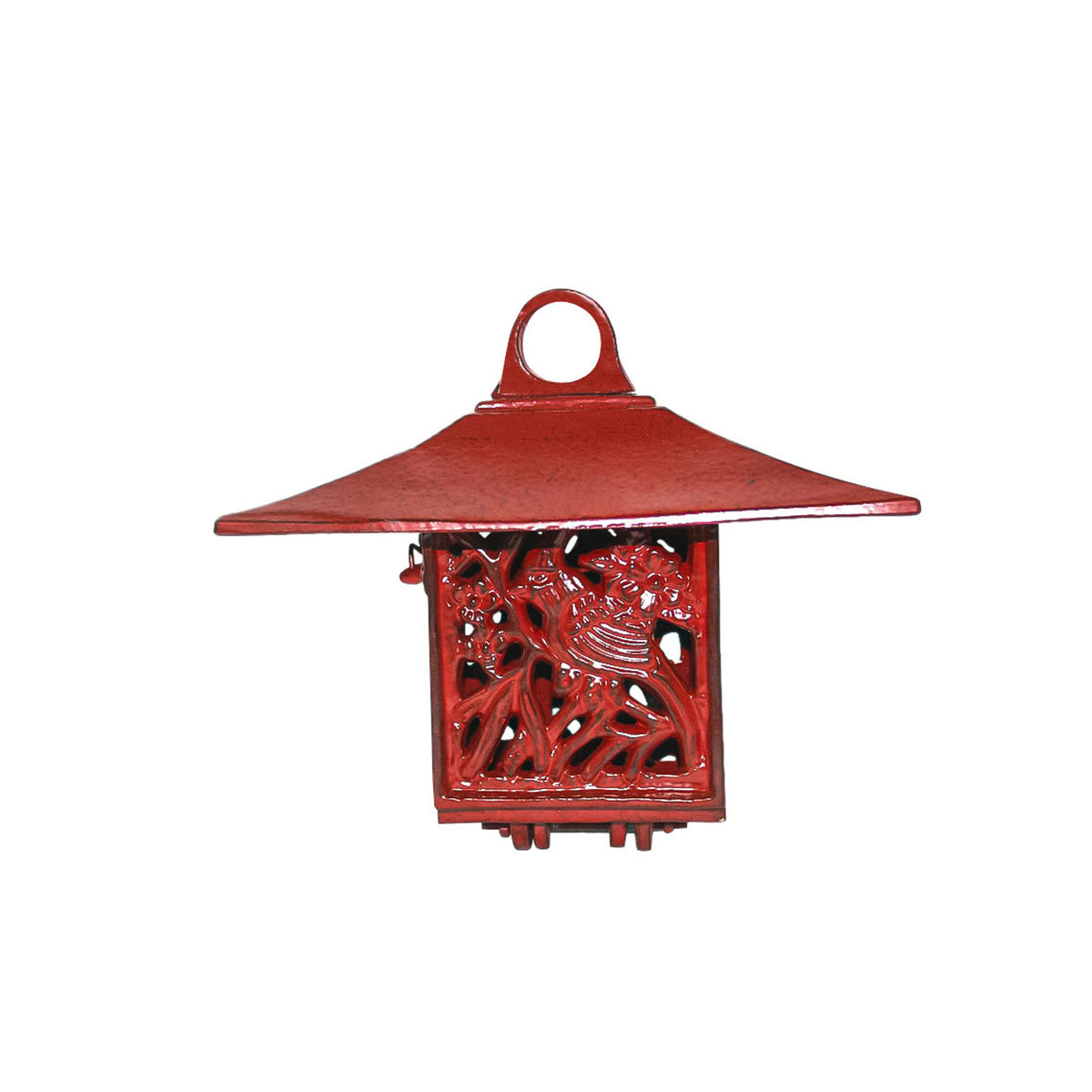 Cast Iron Bird Suet Feeder, Red Cardinal