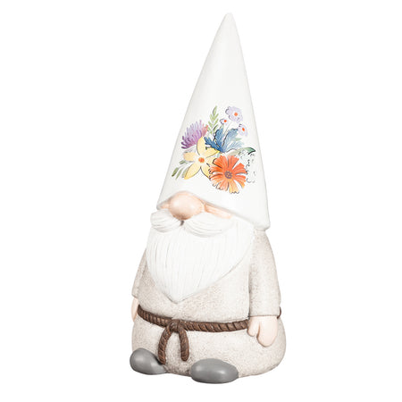 Ceramic Wildflower Garden Gnome, 14in