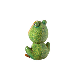 Terracotta Open-Mouth Frog Bird Feeder