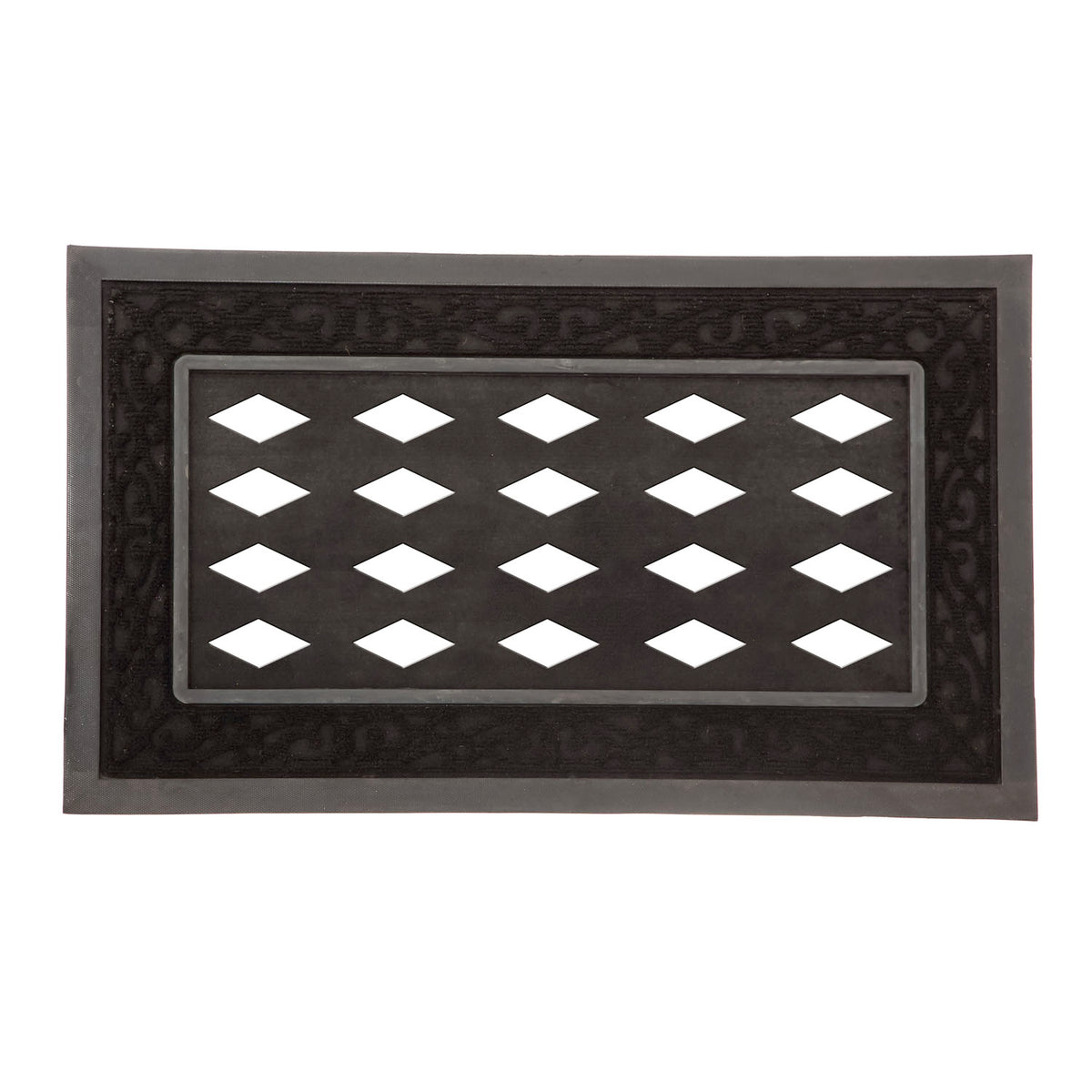 Black Scroll Sassafras Switch Door Mat Tray