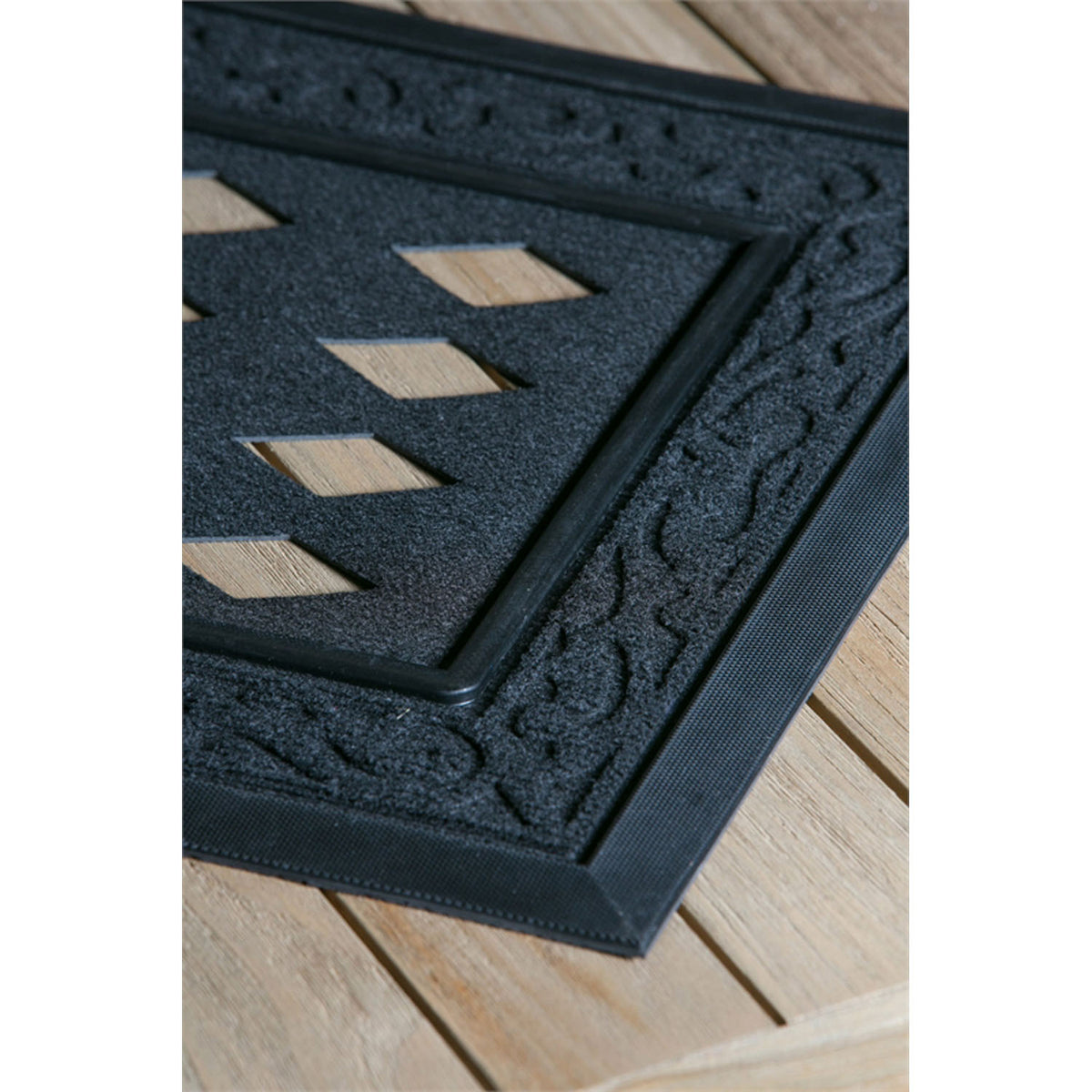 Black Scroll Sassafras Switch Door Mat Tray