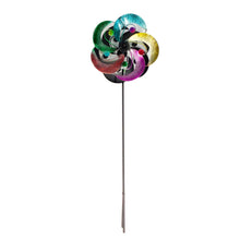Load image into Gallery viewer, Mini Flower Wind Spinner Garden Stake, 18in
