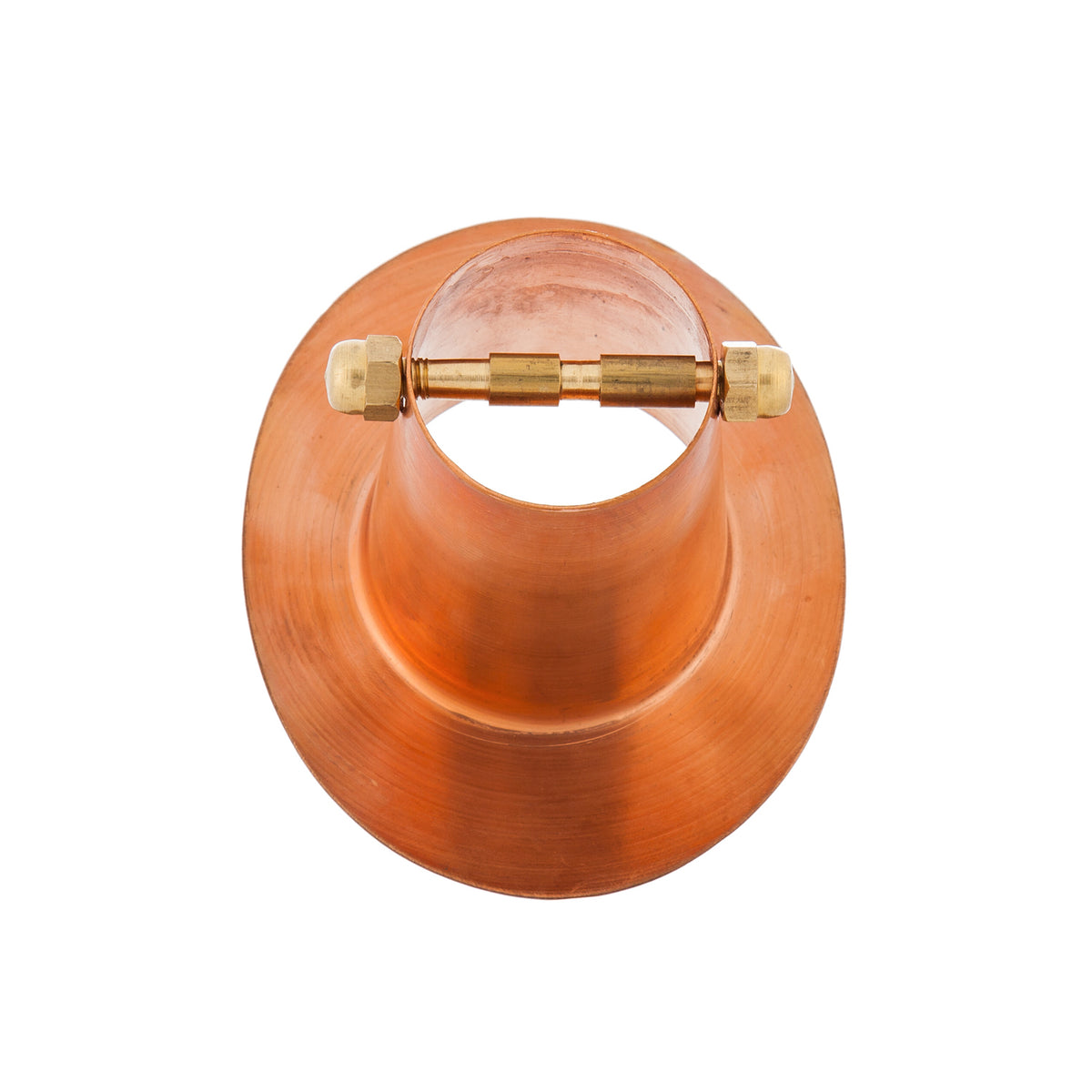 Metal Rain Chain Gutter Adaptor, Copper Finish
