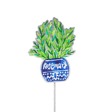 Load image into Gallery viewer, Blue Metal Herb Plant Marker Pick, 4 Styles
