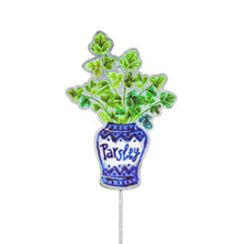 Load image into Gallery viewer, Blue Metal Herb Plant Marker Pick, 4 Styles
