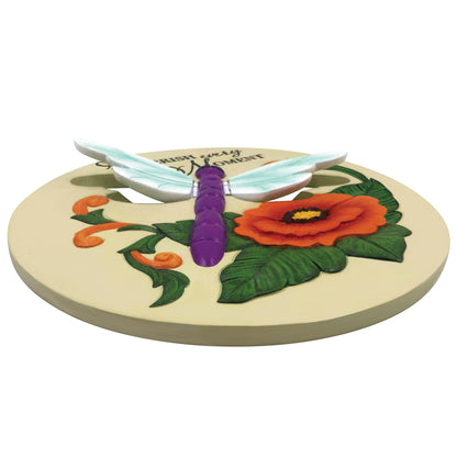 3D Polyresin Garden Stone, Dragonfly, 11in