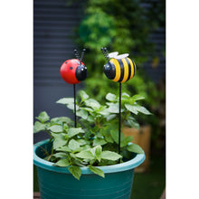 Load image into Gallery viewer, Polyresin Round Bug Plant Pick, 13.75in
