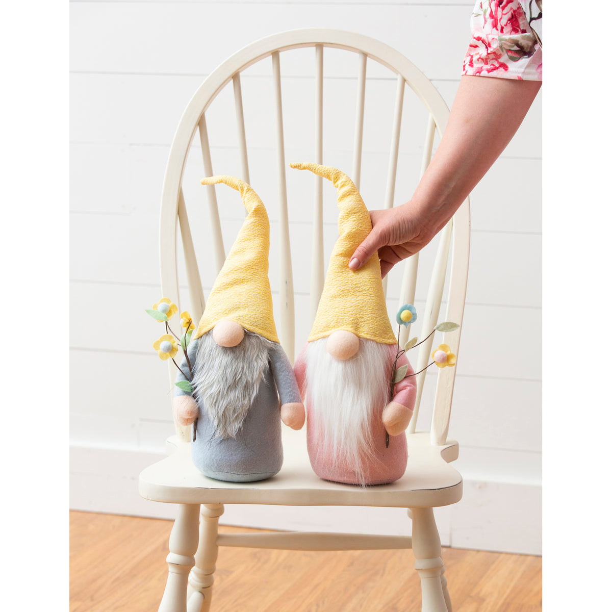 Wildflower Stems Fabric Gnome Tabletop Decor, 20in