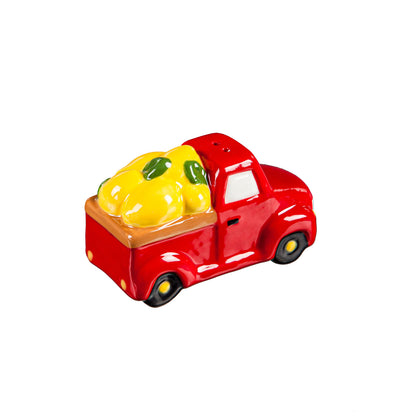 Salt & Pepper Shakers, Ceramic Lemon Truck S/2