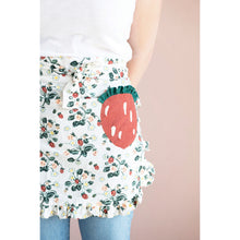 Load image into Gallery viewer, Strawberry Cotton Half Apron with Ruffled Trim
