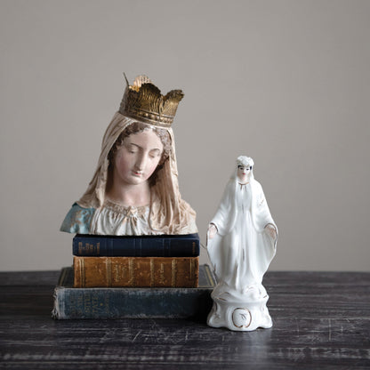 Hand-Painted Virgin Mary Bust, 7.5in