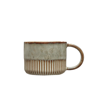 Stoneware Mug with Crimped Bottom, 14oz
