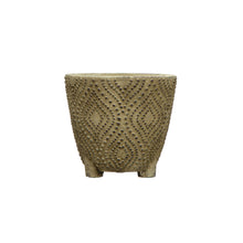 Load image into Gallery viewer, Pot, 4in, Sandstone, Embossed Pattern
