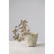 Load image into Gallery viewer, Pot, 4in, Sandstone, Embossed Pattern
