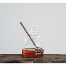 Load image into Gallery viewer, Glass Honey Jar with Wood Honey Dipper
