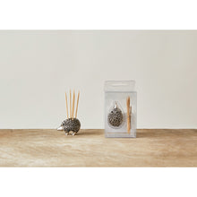 Load image into Gallery viewer, Pewter Hedgehog Toothpick Holder with 5 Toothpicks
