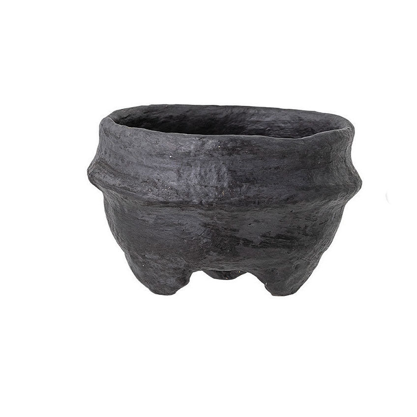 Pot, 6in, Paper Mache Footed Bowl