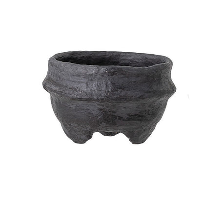 Pot, 6in, Paper Mache Footed Bowl