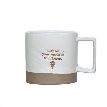 Plant Themed Stoneware Mug in Drawstring Bag, 12oz