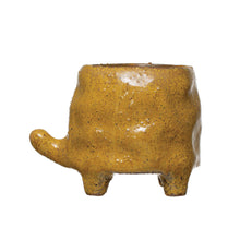 Load image into Gallery viewer, Pot, 3in, Stoneware, Turtle, Mustard Color
