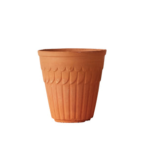 Pot, 3in, Terracotta, Scalloped Design