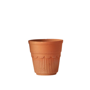 Pot, 2in, Terracotta, Scalloped Design