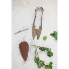 Load image into Gallery viewer, Antique Finish Garden Shears with Leather Case

