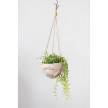 Load image into Gallery viewer, Pot, 4in, Cement, Hands with Jute Hanger
